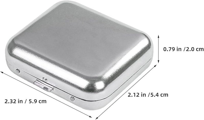 علبة سجائر محمولة صغيرة من الفولاذ المقاوم للصدأ 4 قطع مع غطاء مدمجة صديقة للسفر - Image 2